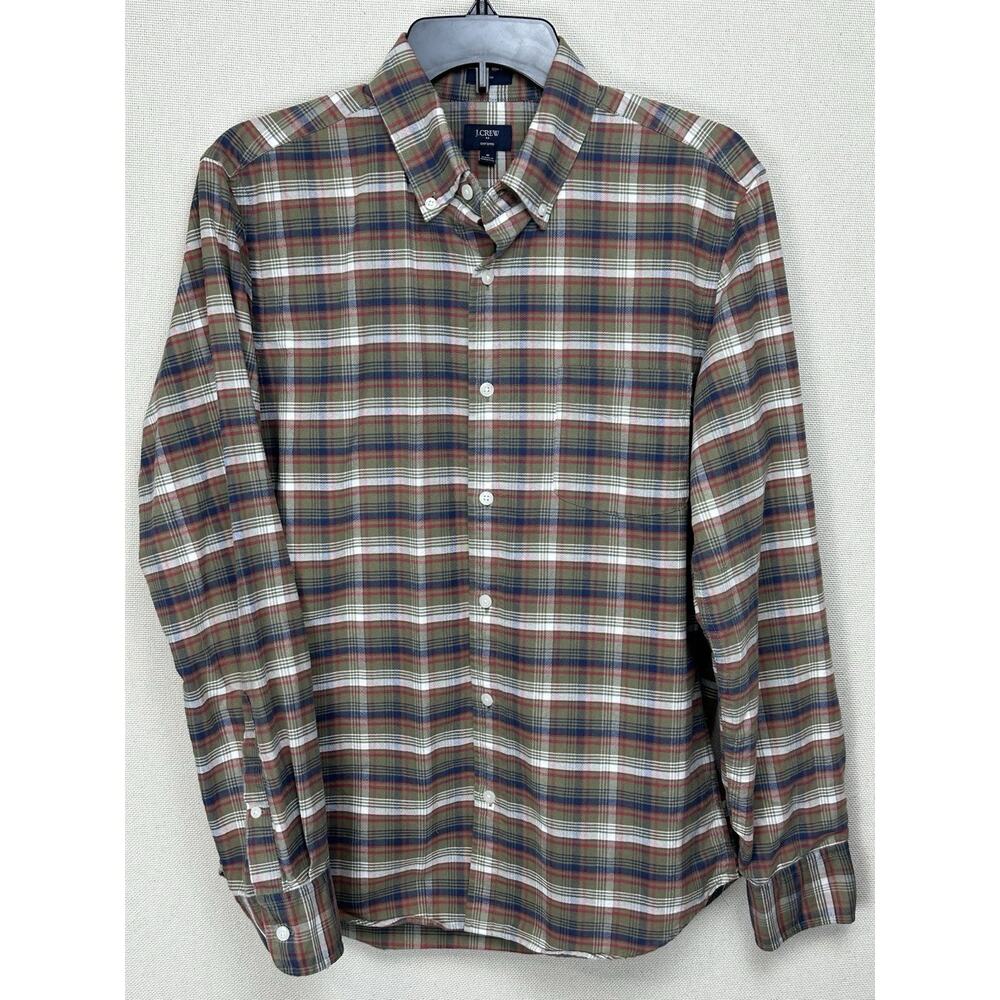 J.Crew Cotton Slim Fit Button Down Long Sleeve Shirt Blue Men's M Career Preppy‎